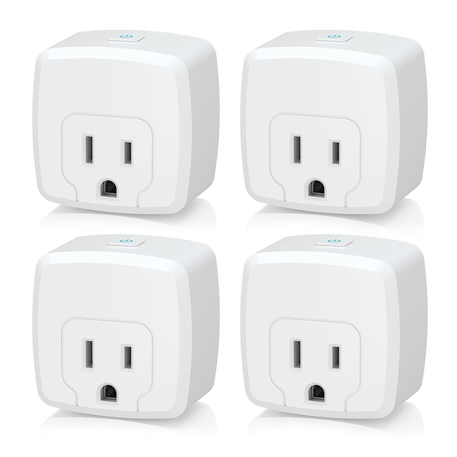 HBN 15A Smart Plug, Mini WiFi Outlet Works with Smart Life, 2.4Ghz, 4 Pack