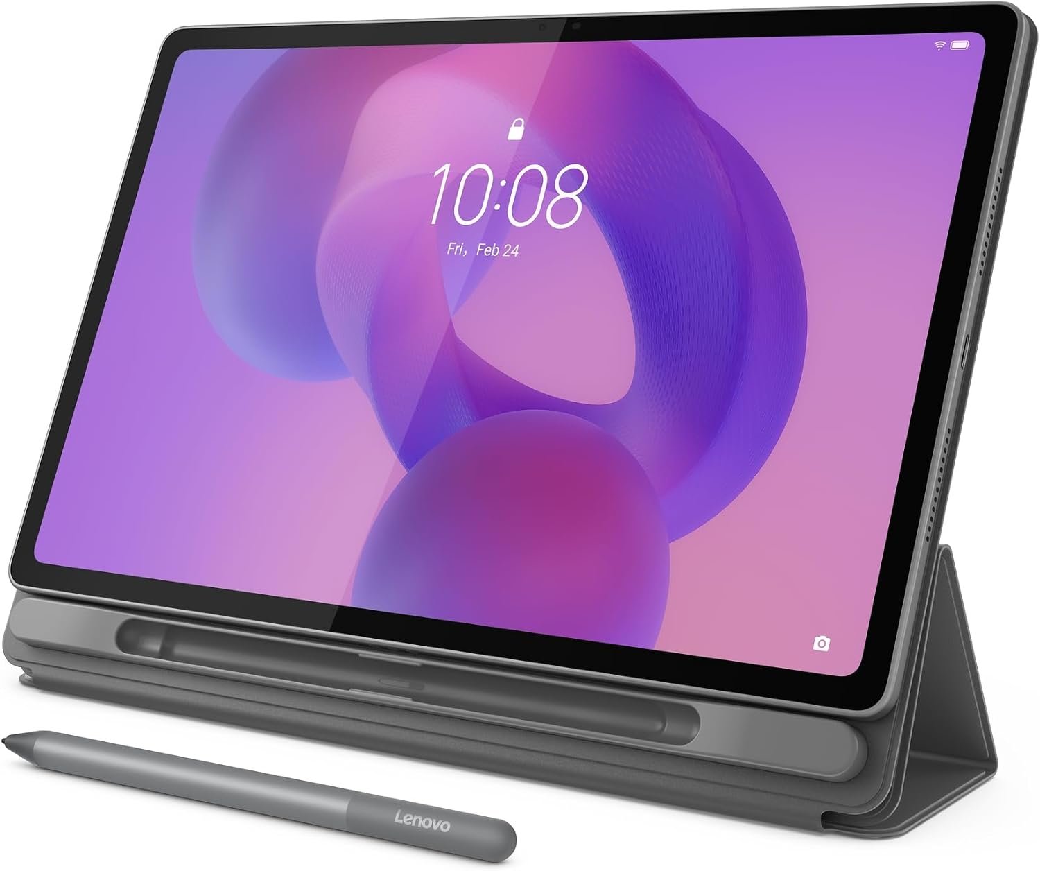 Lenovo Idea Tab Plus – Lightweight Tablet – 12.1″ 2.5K IPS Touchscreen Display – 90Hz – MediaTek Dimensity 6400-8GB Memory – 128GB Storage – Integrated Arm Mali-G57 MC2 – tab Pen & Folio case
