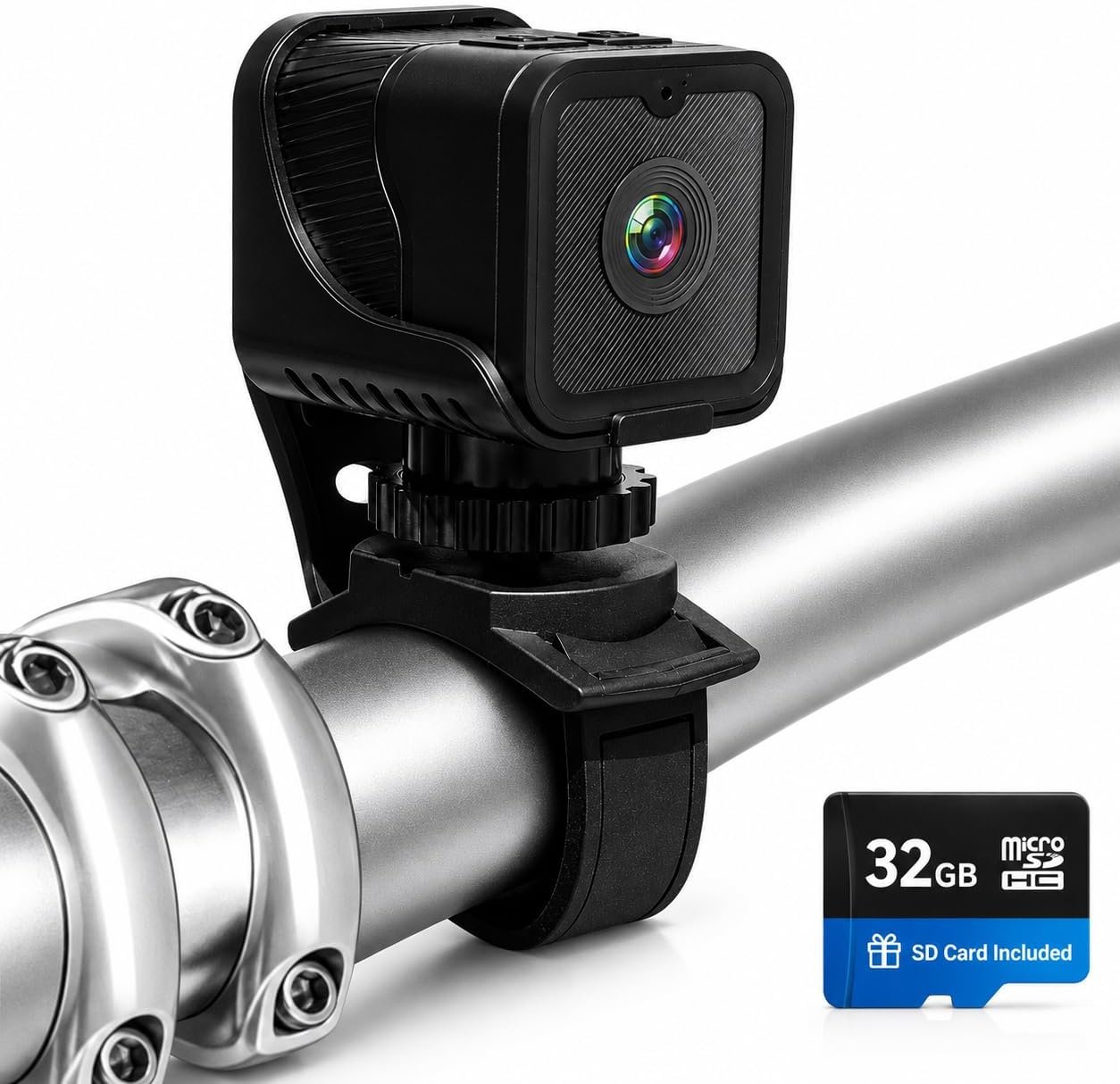 TIROL SUPPLIES Ultra Light Action Camera | 170° Wide Angle FHD 1080P | Handlebar, Helmet, Bicycle, Outdoor Sports | USB Rechargeable & Portable Bike Camera