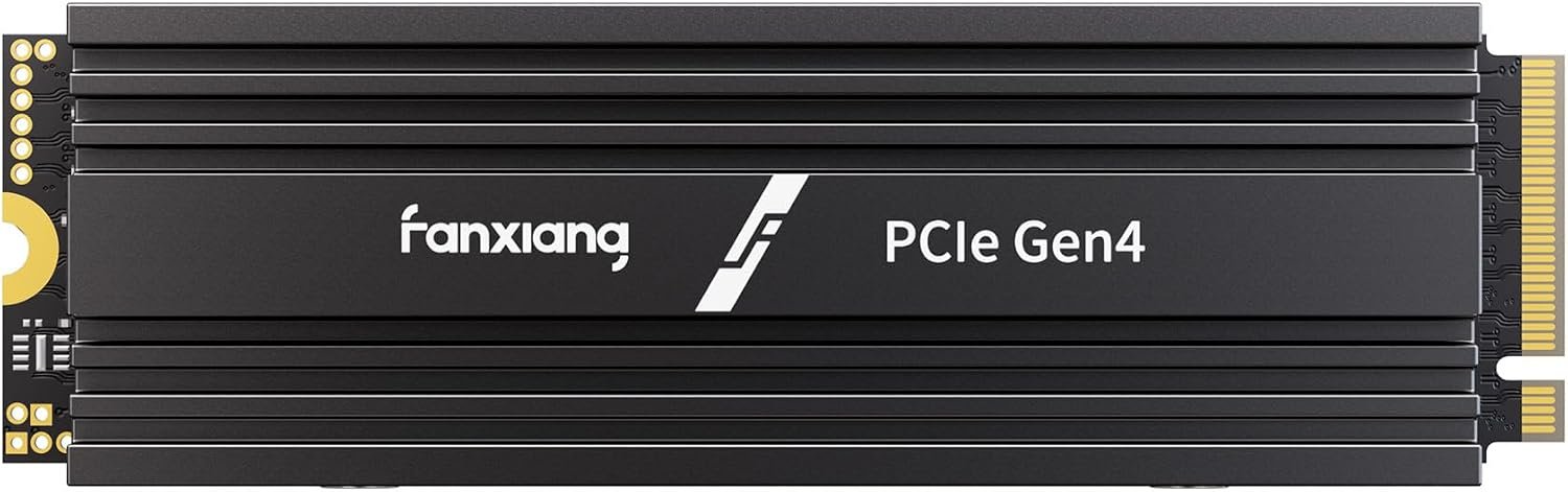 2TB NVMe M.2 Gaming SSD for PS5 with Heatsink PCIe 4.0 2280 Up to 7300MB/s,3D NAND TLC Flash with Dynamic SLC Cache, Internal SSD Suitable for PS5 Enthusiasts, Technology Enthusiasts, IT Professionals
