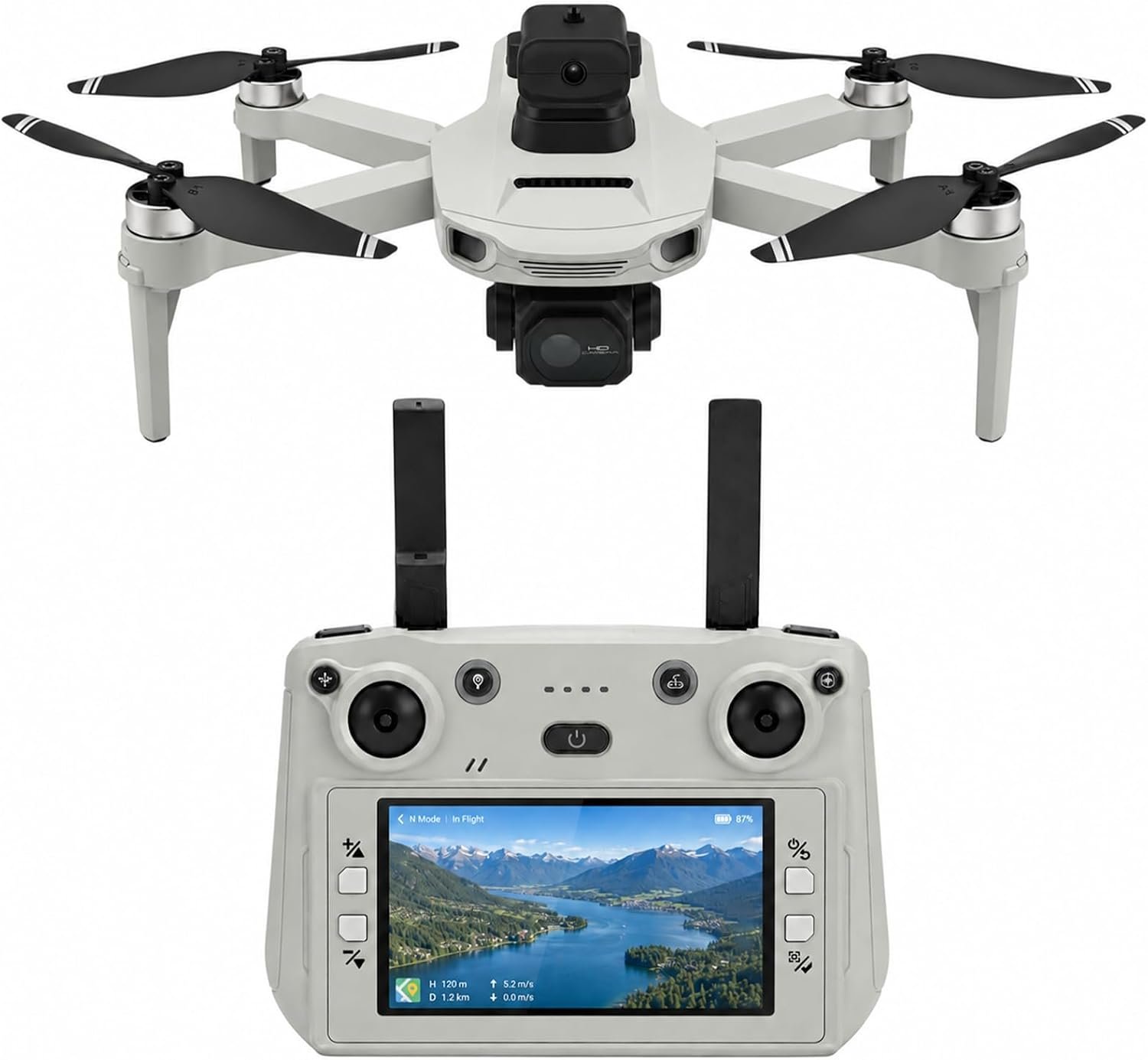 GPS Drone with Camera for Adults, 4.3″ Screen Controller, Under 249g