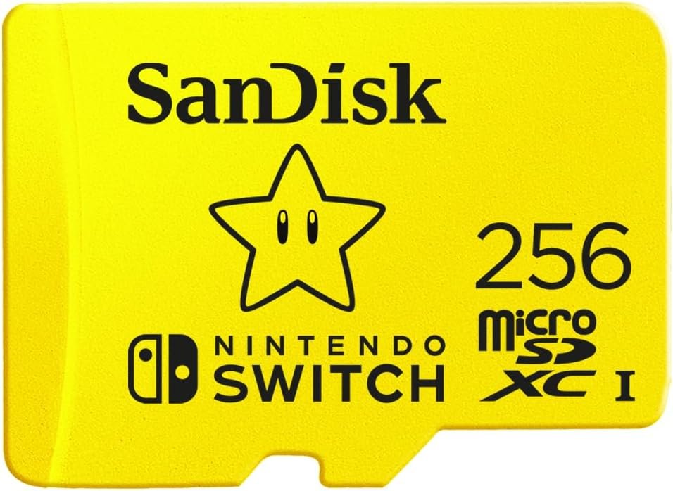 SANDISK 256GB microSD Card, Super Mario Super Star Edition