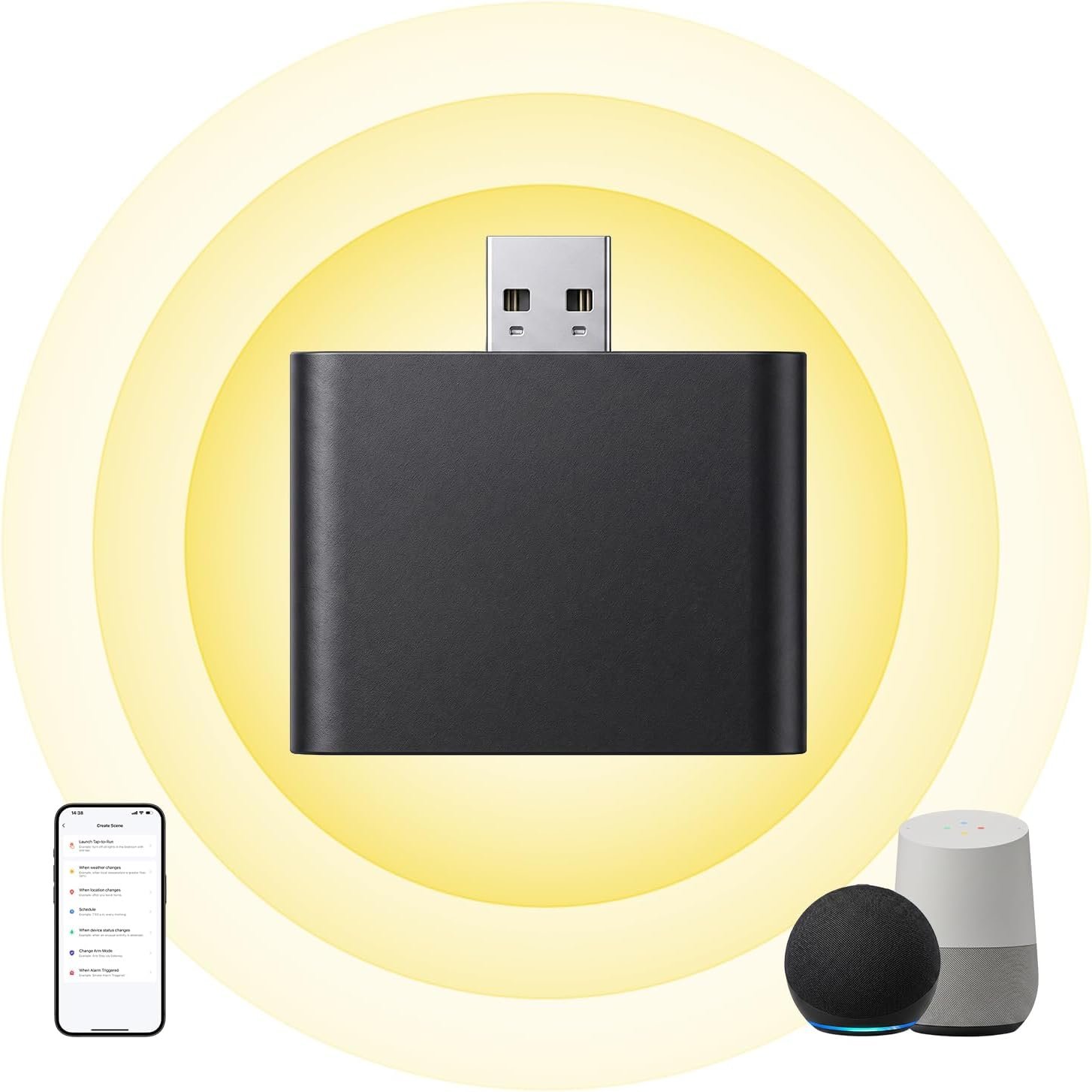 Smart Bridge Hub compatible with Alexa, Google Home, Tuya App, Home Automation Controller for Motorized Blinds Shades