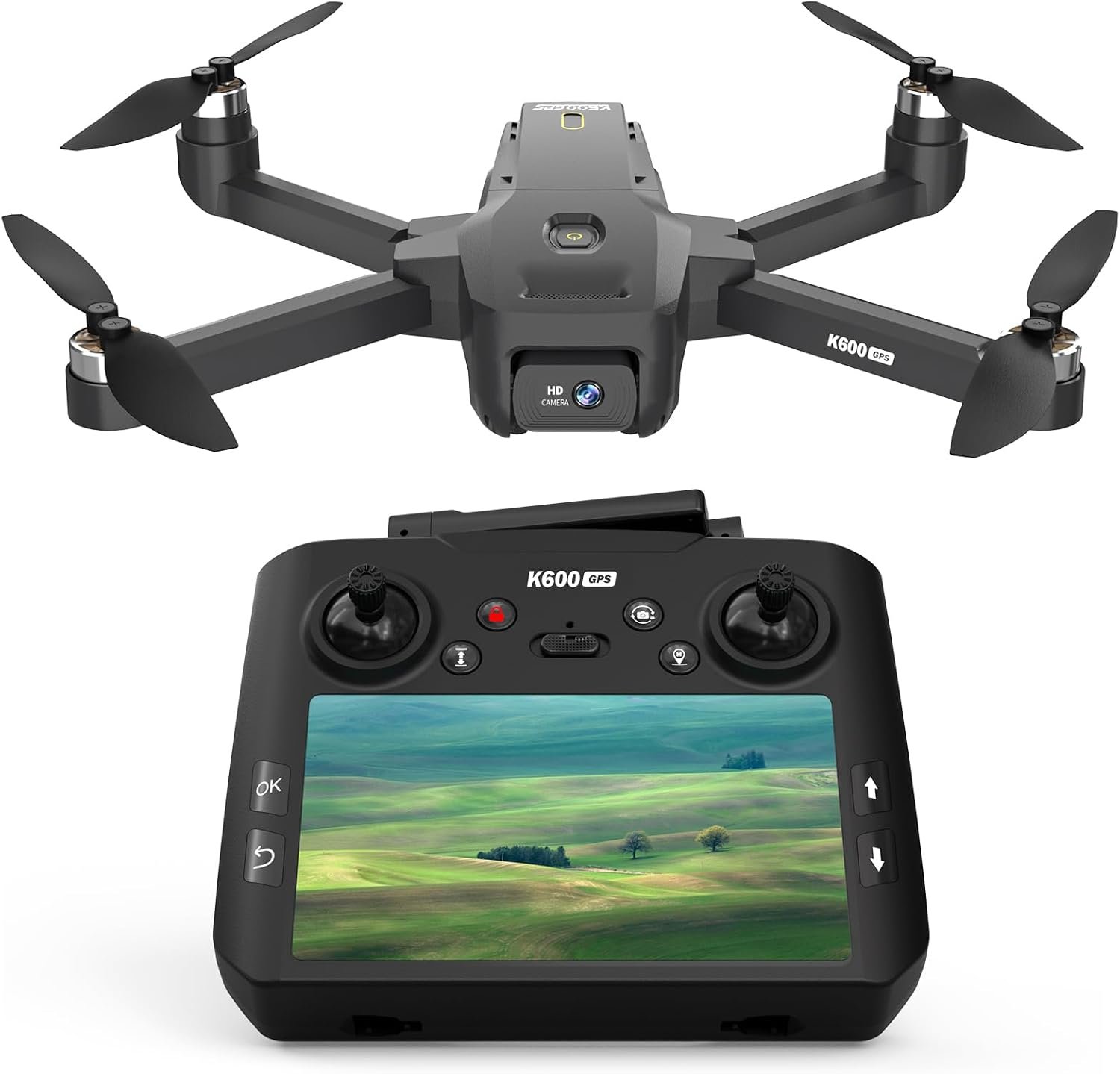 GPS Drone with EIS Camera 4.5″ LCD Screen on Controller, FPV Drones Al Track&Orbit Mode with Professional with Auto Return Follow Me for Adult Beginner, GPS Brushless Drone Long Range Circle Fly,Under 249g