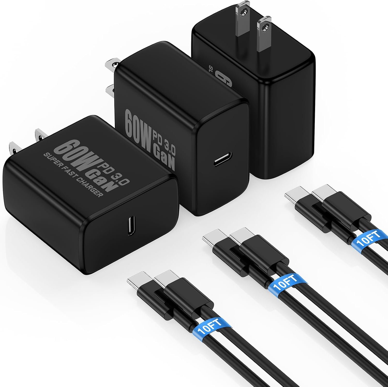 60W Super Fast Charger USBC& 10FT Type C Cable for Samsung Galaxy S26 Ultra