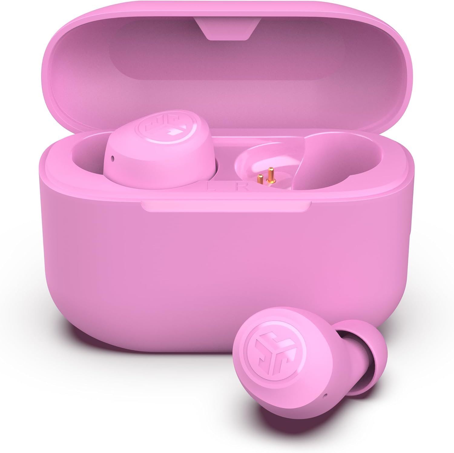 JLab Go Air Pop+ Earbuds, Dual Connect, EQ3 Sound, Pink