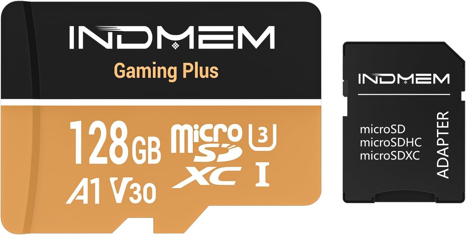 Micro SD Card 128GB High-Speed Performance (95MB/s Read, 35MB/s Write), Compatible with DSLR, Drone, Action Camera & Portable Devices（1 microSD Card +1 Adapter）
