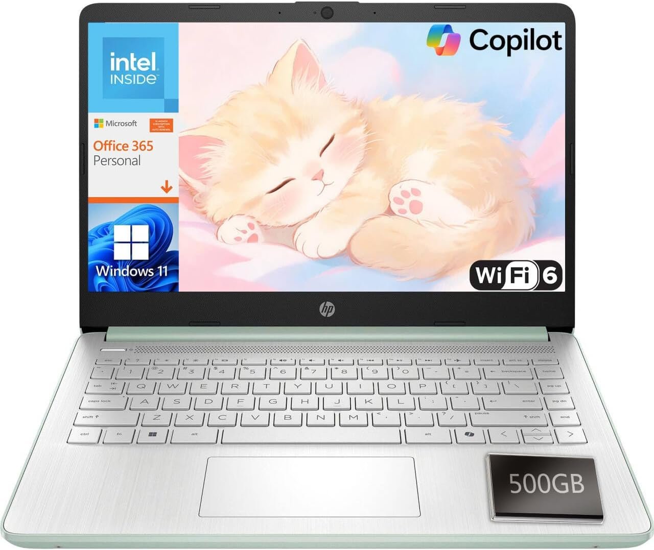 HP Essential Laptop 2026, Intel CPU, 128GB Storage, Office 365, Windows 11
