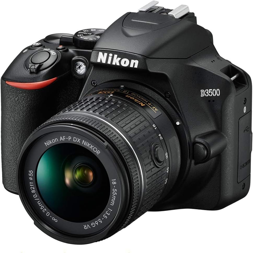 Nikon D3500 24.2MP DSLR Camera with AF-P DX NIKKOR 18-55mm f/3.5-5.6G VR Lens (1590B) – (Renewed)
