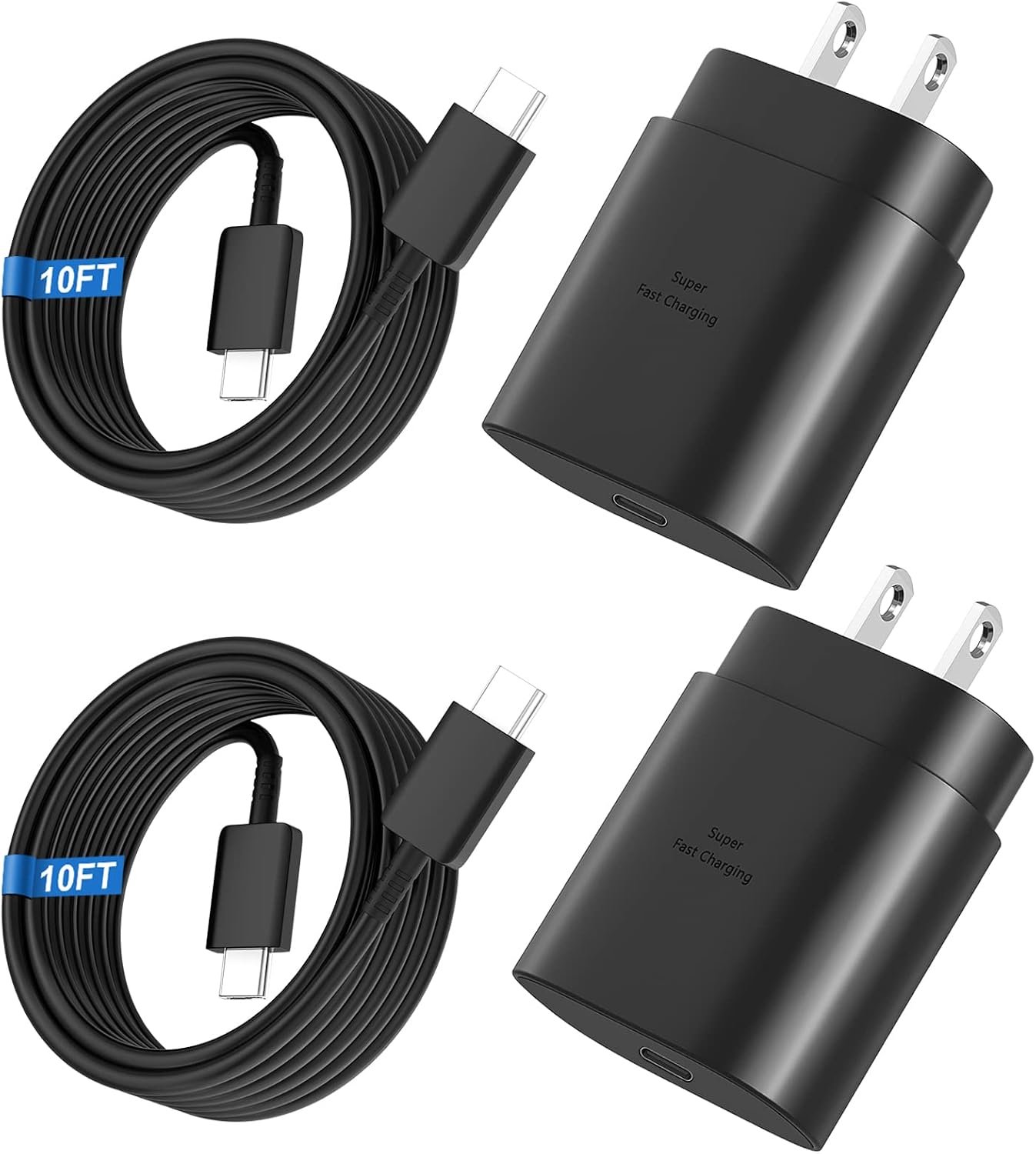Super Fast Charger Type C, 25W USB C Wall Charger Fast Charging 10FT Cable