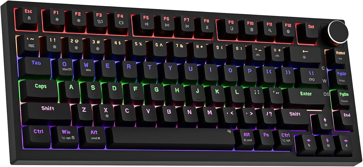 Newmen GM326 Mechanical Keyboard,75% Percent Gaming Keyboard,Wired Keyboard