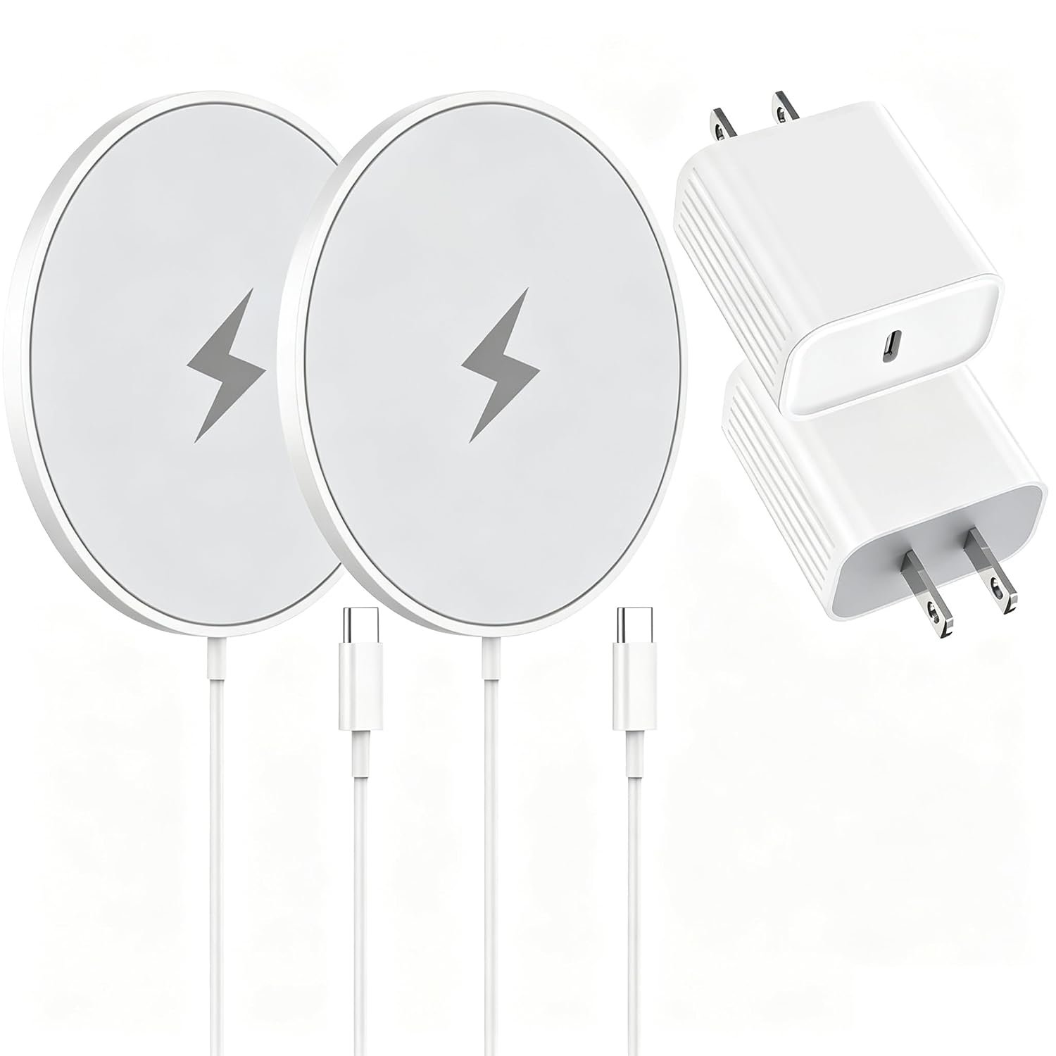 Magnetic Wireless Charger Fast Apple Mag-Safe Charger for iPhone 16 Pro Max/16 Pro/iPhone 15Pro Max/15 Plus/14/13/12/AirPods 3/2/Pro/Pro 2 Magnet Charging Pad Mag Safe Chargerwith Dual Charging Ports