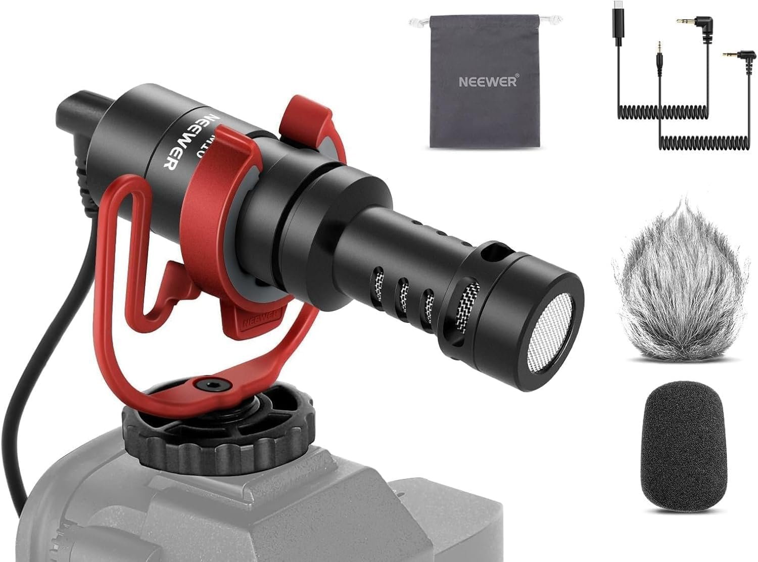 NEEWER VM10 Plug & Play Vlog Microphone for Camera, Mini Supercardioid Mic