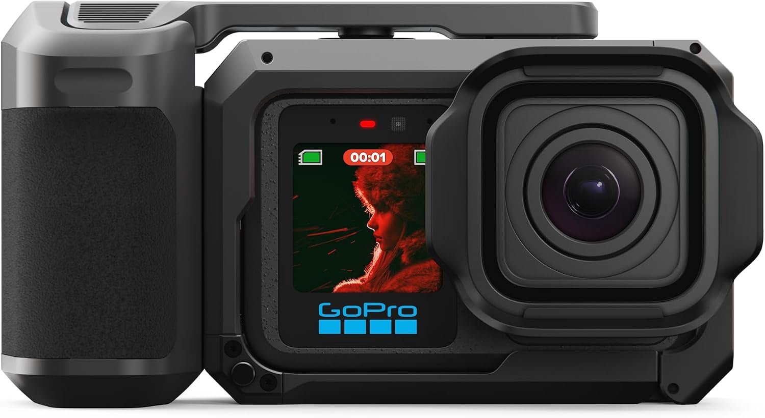 GoPro Mission 1 PRO Grip Edition – Includes Camera, Point-and-Shoot Grip, Enduro 2 Rechargeable Battery, Removable Lens Hood, Carrying Case