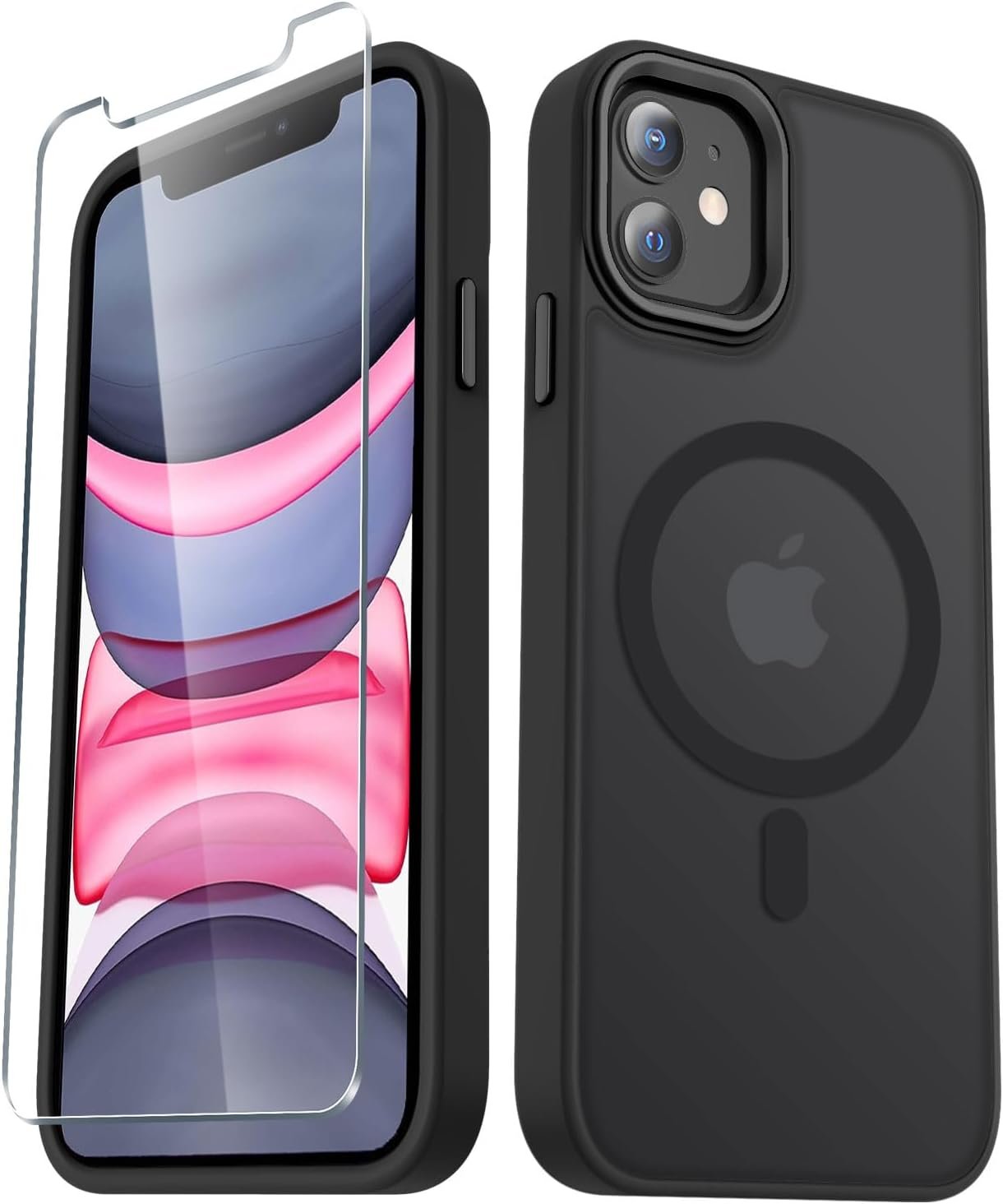 YENAPOON for iPhone 11 Case, Matte Magnetic Phone Case, Black