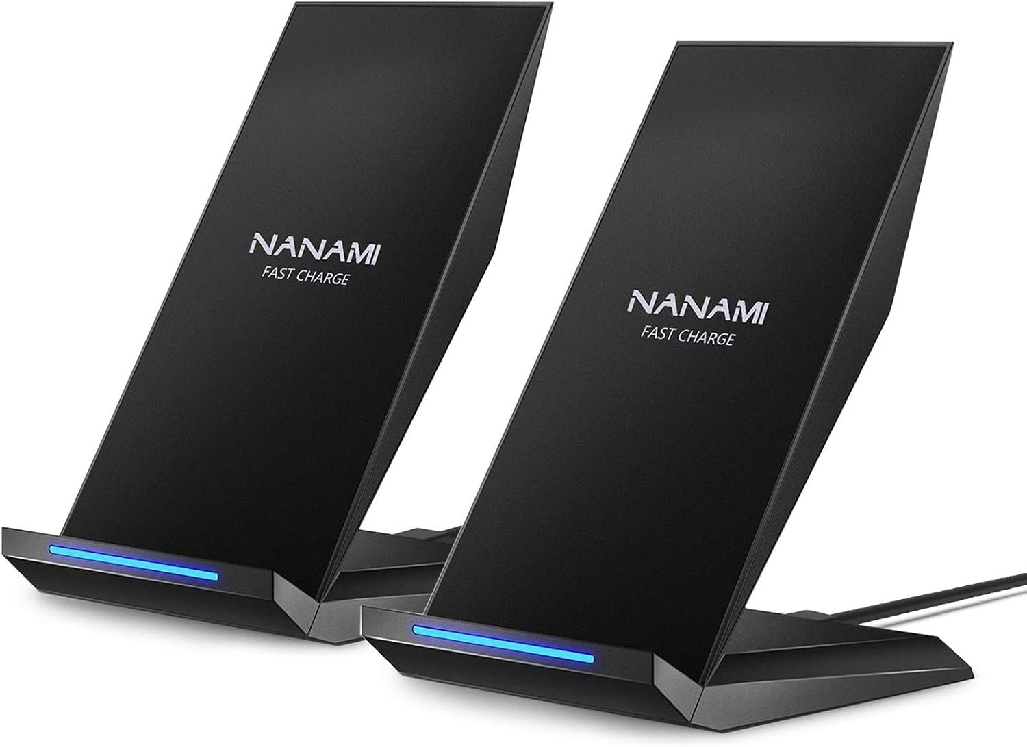 Fast Wireless Charger, [2 Pack] NANAMI Wireless Charging Stand Compatible with iPhone 18 Pro/18 Pro Max/17/17 Air/17 Pro/16/15/14, Desktop Nightstand Phone Charger Dock for Galaxy S26/S26+/S25/S24/S23
