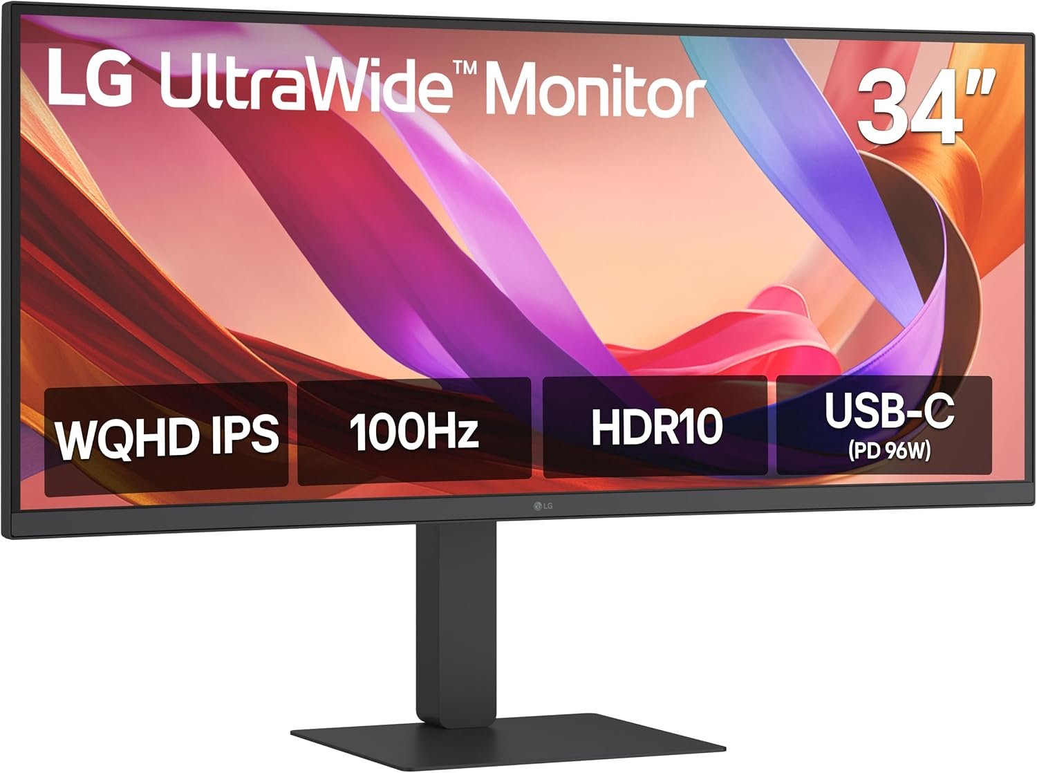 LG 34U650A-B 34-inch UltraWide IPS WQHD 100Hz HDR10 Curved Monitor, Black