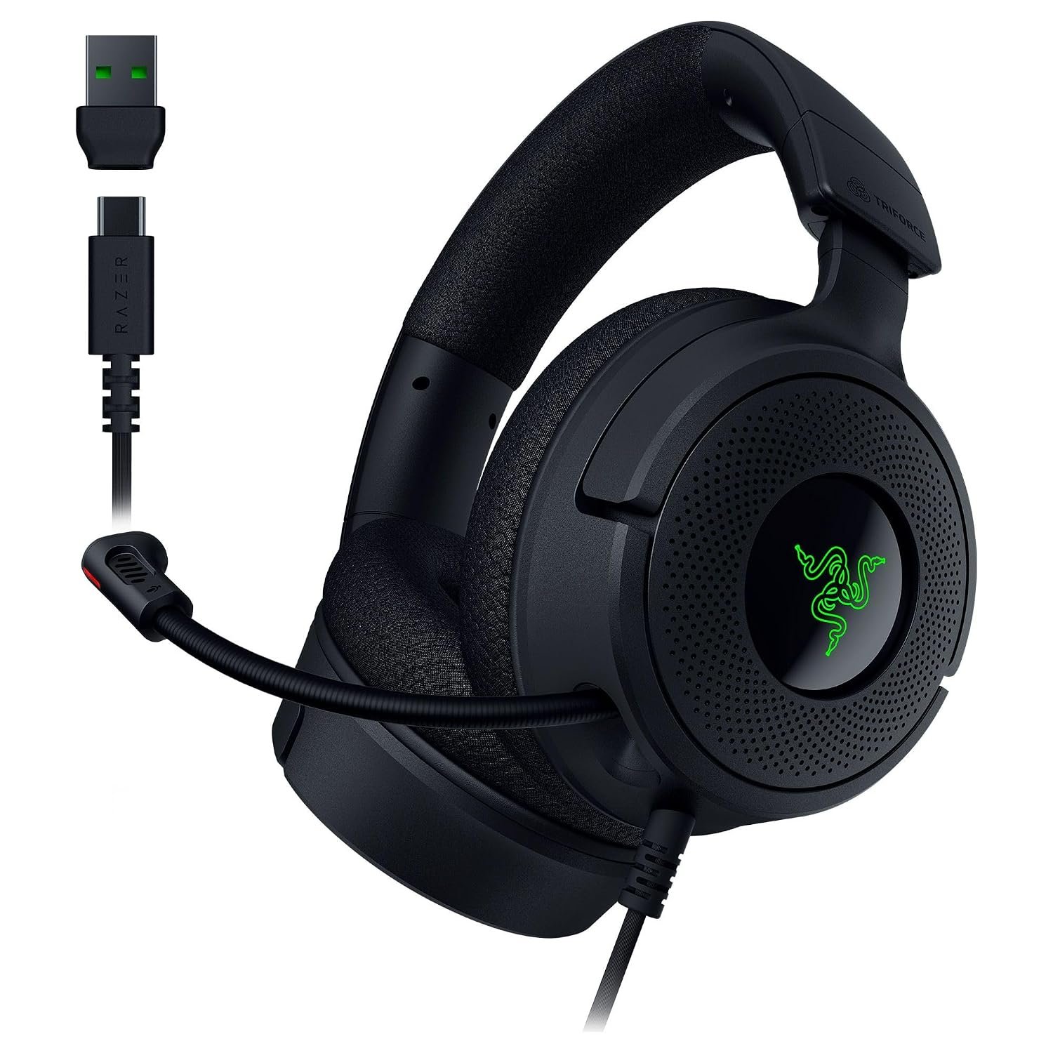 Razer Kraken V4 X Wired USB-C & Type A Gaming Headset, Black