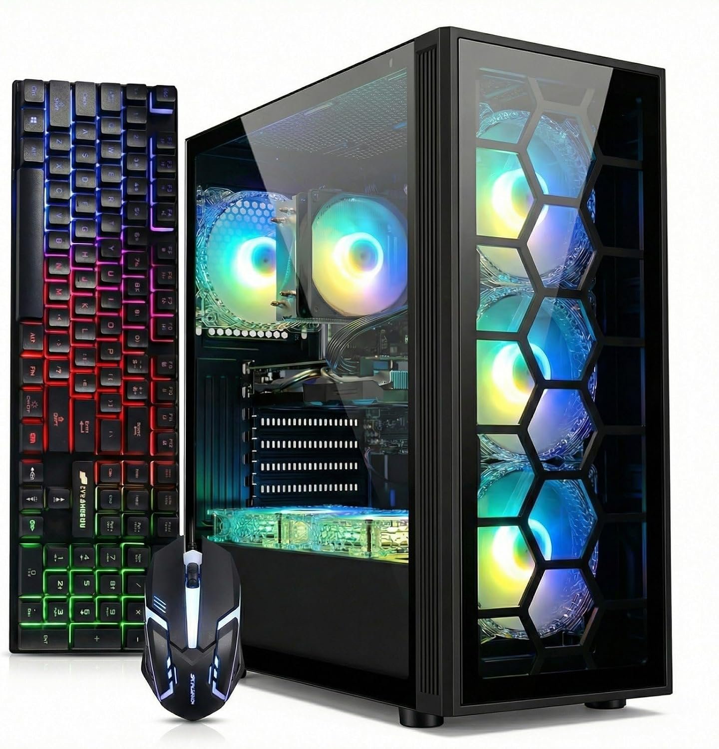 STGAubron Gaming PC Desktop,Core I7,RTX 3050 6G,16G RAM,512G SSD