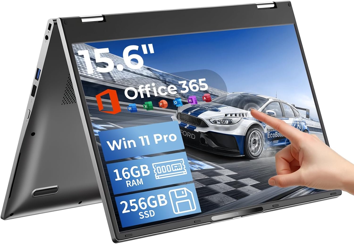 15.6″ 2-in-1 Touchscreen Laptop, 16GB RAM 256GB SSD, Core I5 (3.2 GHz)