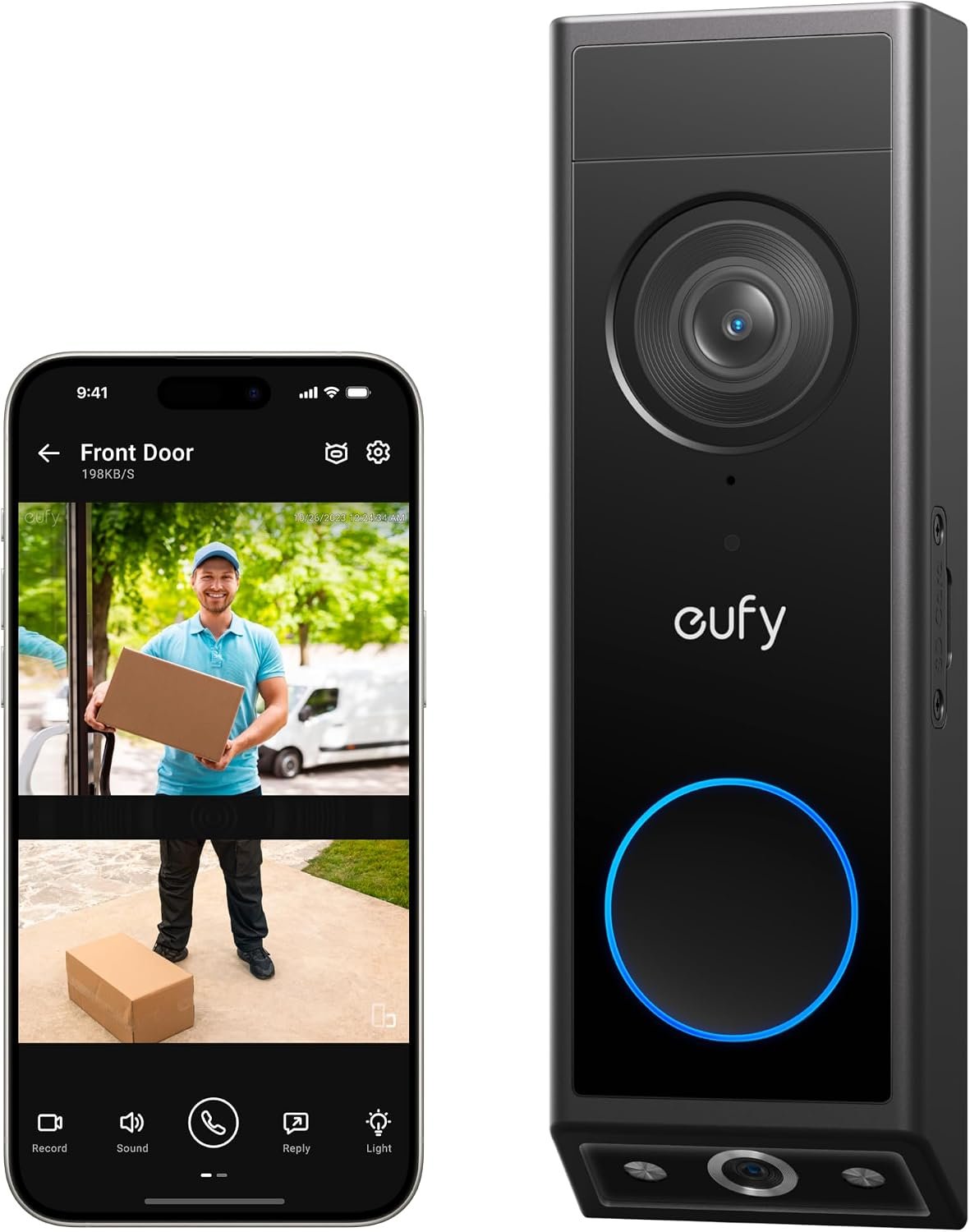eufy Security Video Doorbell E340, Dual Cameras, 2K FHD