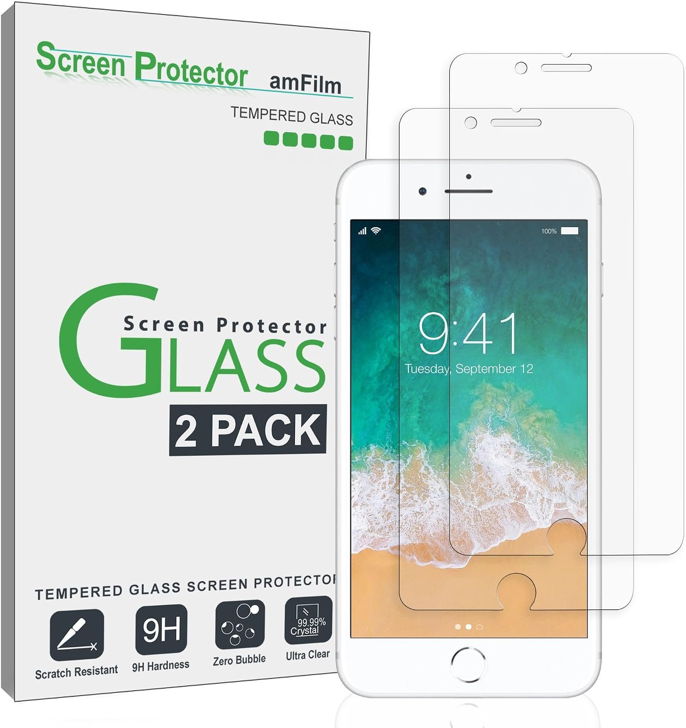amFilm Essential Screen Protector for iPhone SE 3/2 iPhone 8/7/ 6S/6 4.7″