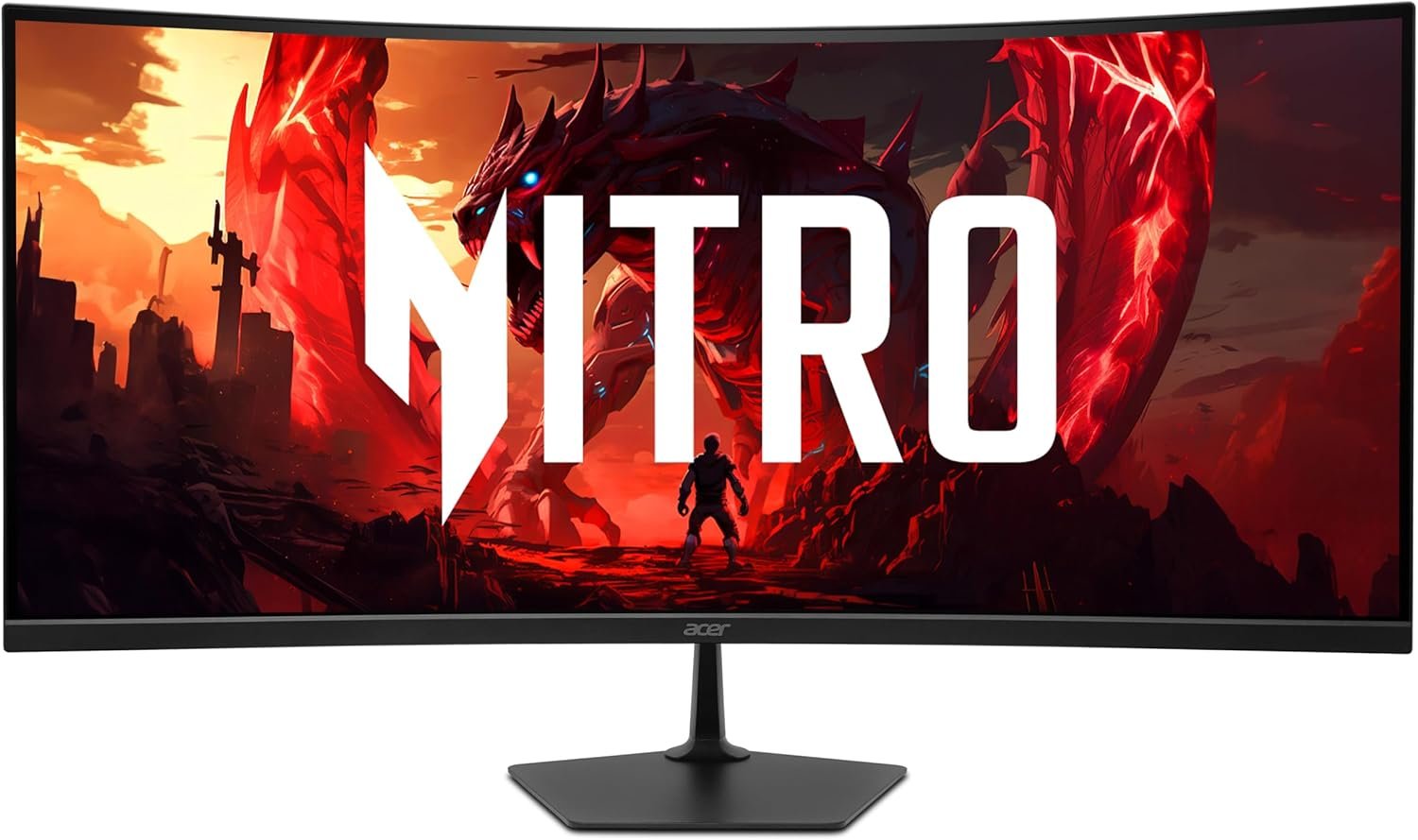 Acer Nitro 34in WQHD 3440×1440 Curved 200Hz Gaming Monitor EDA340CUR X0biip