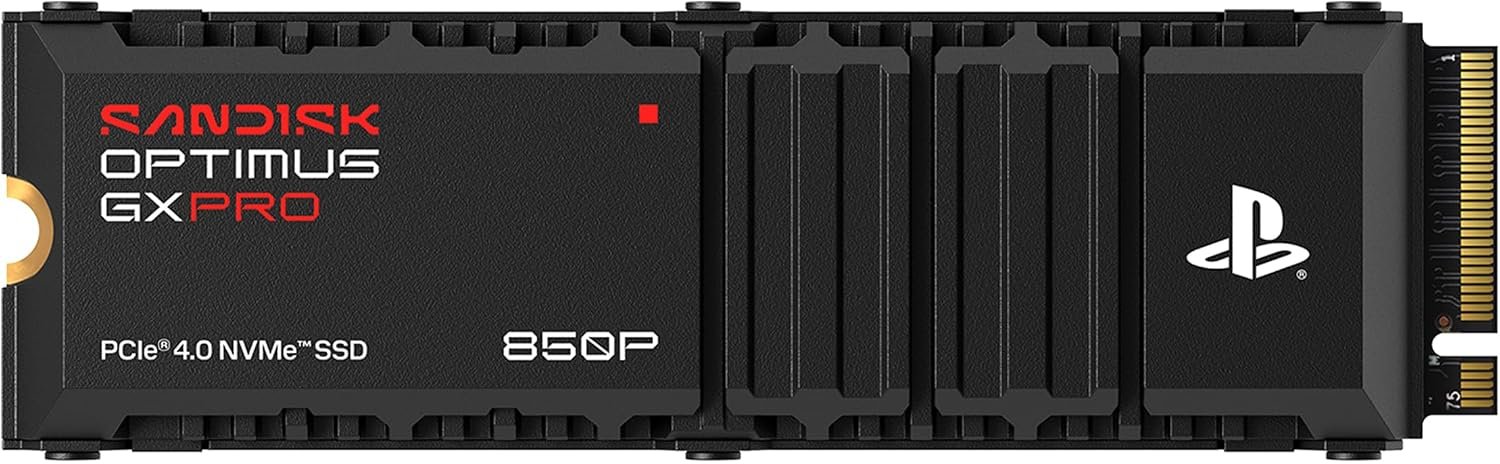 Sandisk Optimus GX PRO 850P 2TB NVMe M.2 2280 SSD for PS5 Consoles