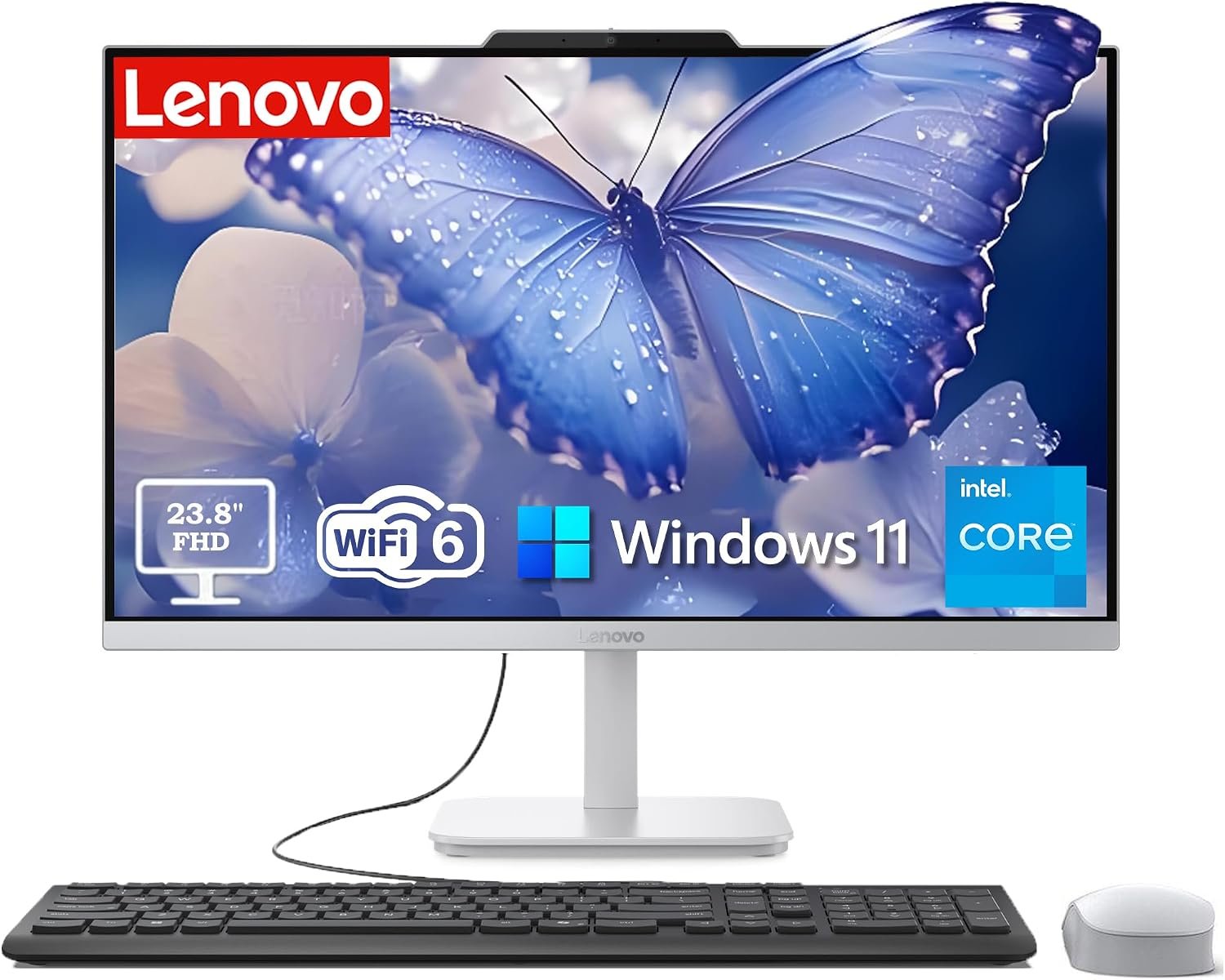 Lenovo IdeaCentre 24 FHD AIO Desktop Computer, 8GB RAM, 512GB PCIe SSD