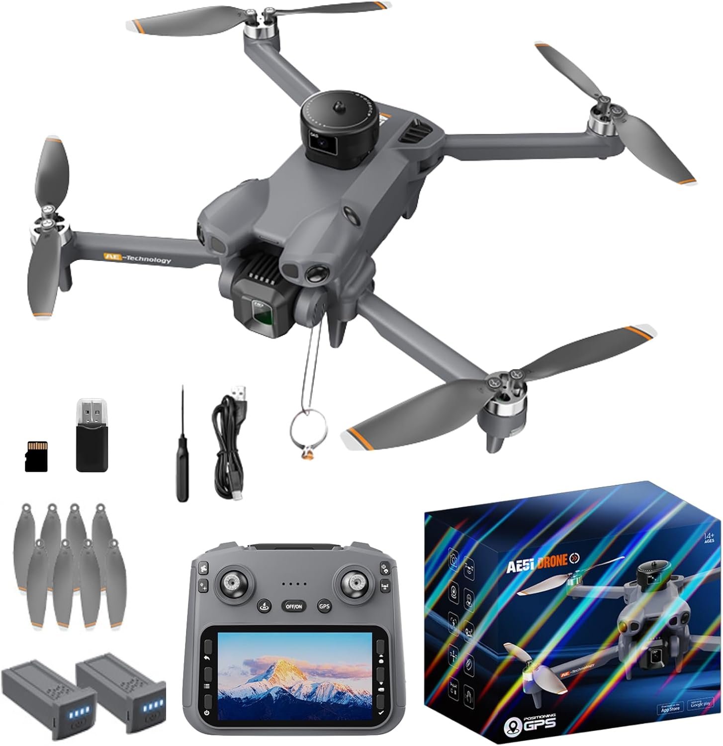 Airdrop Drone with HD Camera for Adults, Gesture Control, Obstacle Avoidance, One-Key Payload Drop Delivery Function, Fishing Drone with Screen on Controller, Foldable RC Quadcopter with Auto Return, Ideal for Outdoor Shooting Camping Fishing Gift Delivery Quadcopter with 2 Batteries
