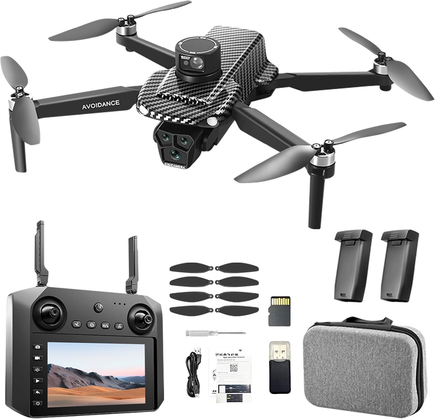 GPS Drone with Camera for Adults, 4.2″ Screen Controller, FPV Quadcopter