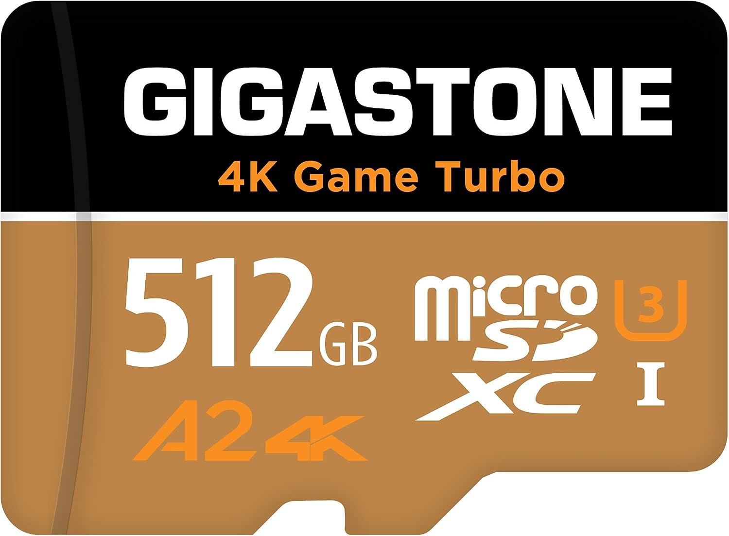 【for Switch 1 Only】 GIGASTONE 512GB Micro SD Card, 4K Game Turbo, Memory Card for Gaming Console, Action Camera, UHD Video, R/W up to 160/130 MB/s, UHS-I U3 A2 V30 C10【5-Years Data Recovery】