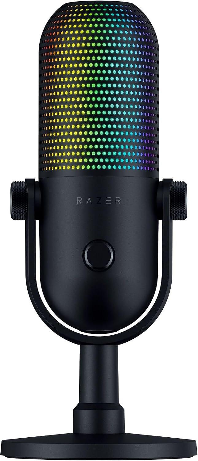Razer Seiren V3 Chroma RGB, Stream & Game Reactive, USB Microphone, Black