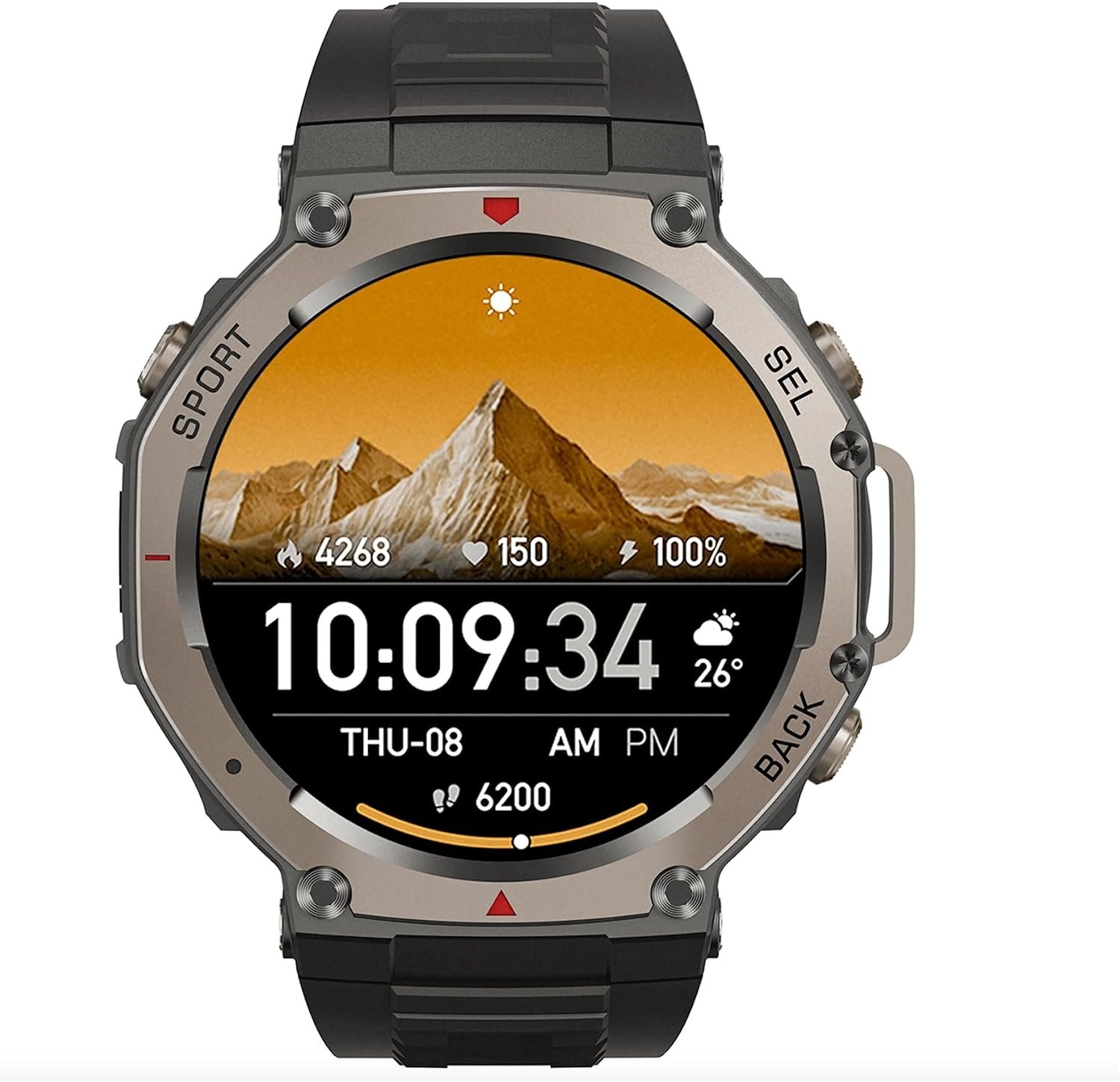 Mivrass GPS Sports Smartwatch (Black)