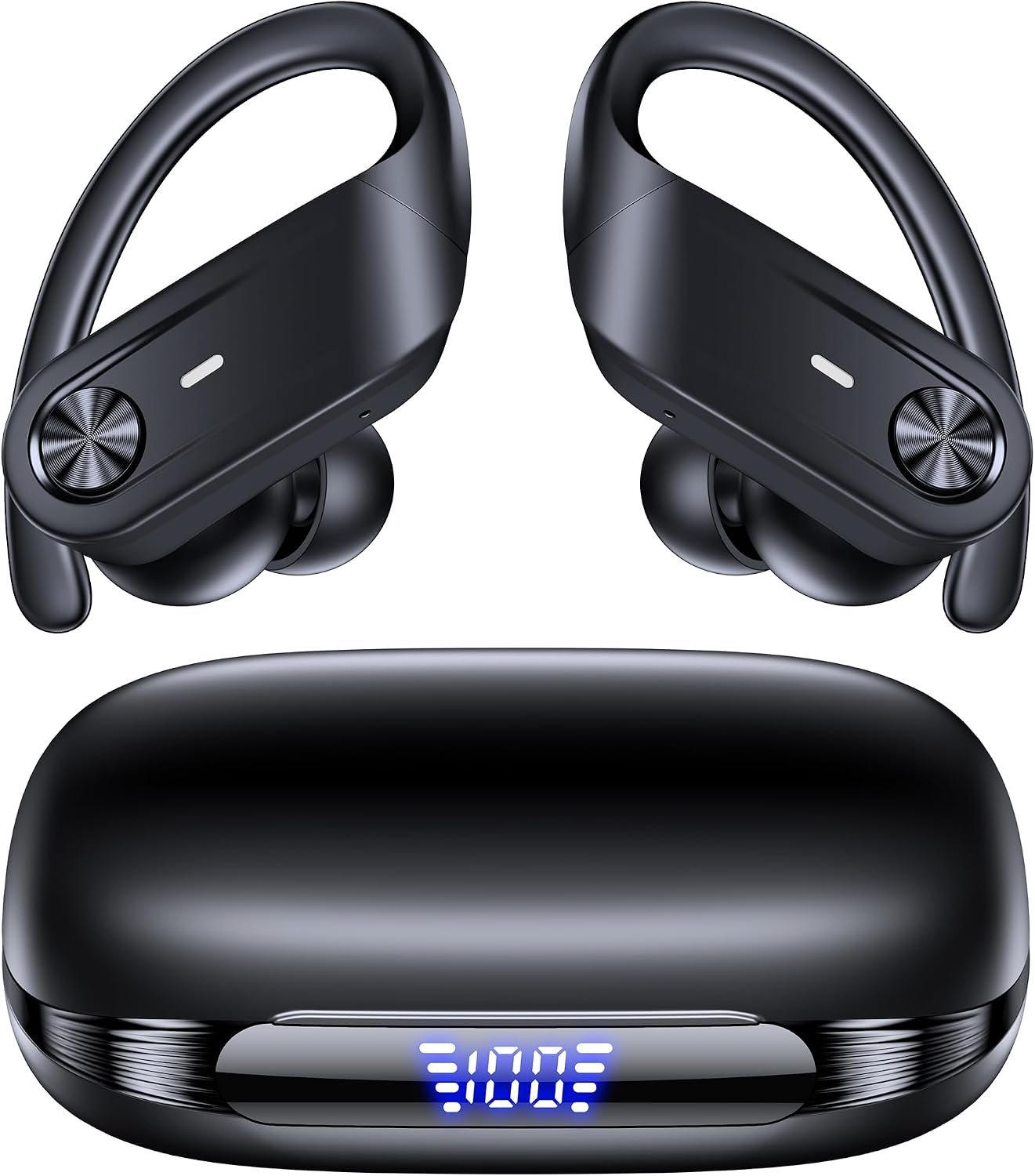 TAGRY Hybrid Active Noise Cancelling Wireless Ear Buds 80 Hrs Playtime Hi-Res Stereo Quality Bluetooth Earbuds with Transparency Mode Headphones Bluetooth Earhooks ANC Earphones for Work