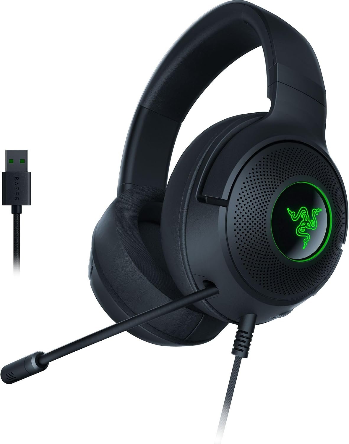 Razer Kraken V3 X Wired USB Gaming Headset, Lightweight, Black