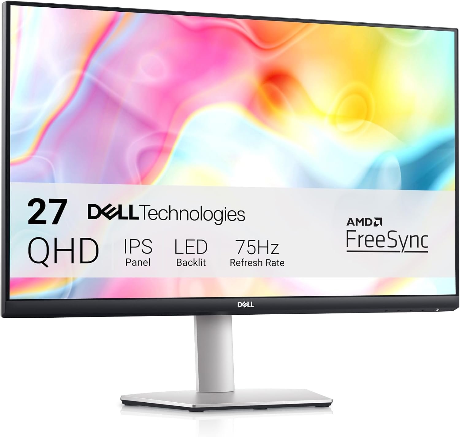 Dell S2722DC Monitor – 27-inch WQHD (2560×1440) 75Hz 4Ms Display, AMD FreeSync, Built in Speaker, USB Type-C Connectivity, Height/Pivot/Swivel/Tilt Adjust – Platinum Silver
