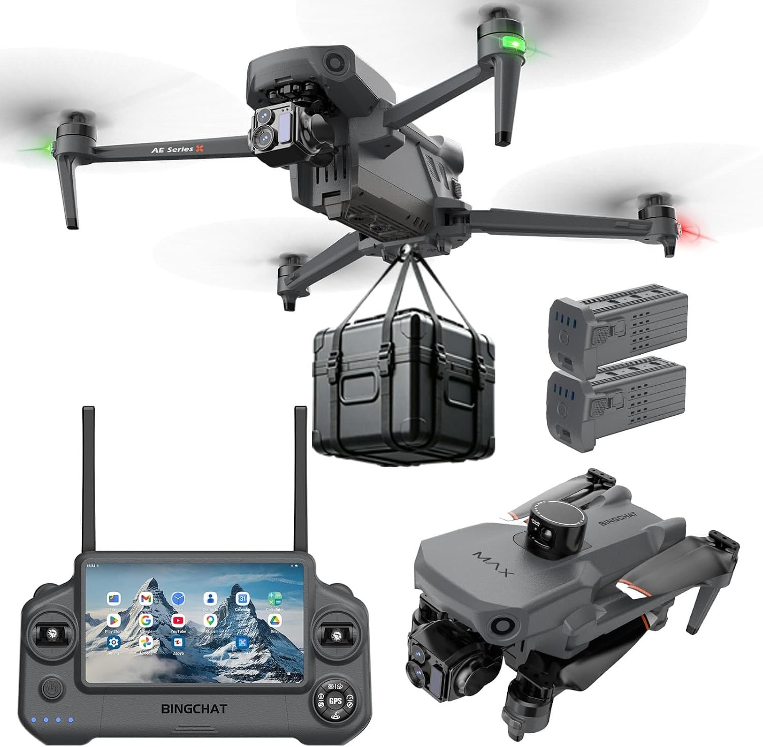Bingchat Large Professional Tablet Drones with Camera for Adults 4K Videos