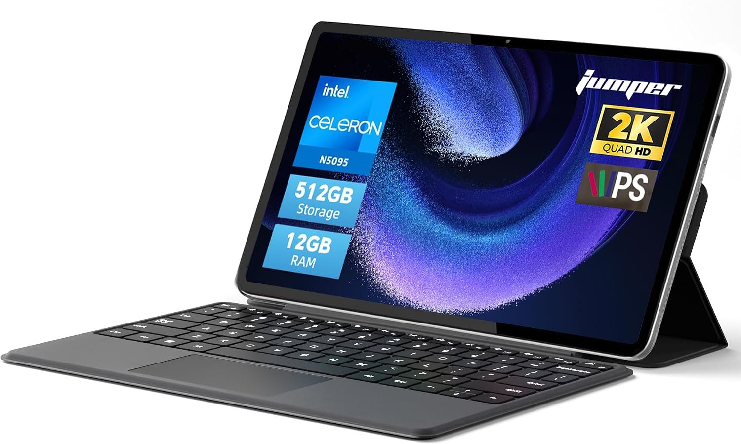 2-in-1 Laptop Tablet,12″ 2K Touchscreen, N5095 Processor,12GB RAM 512GB SSD