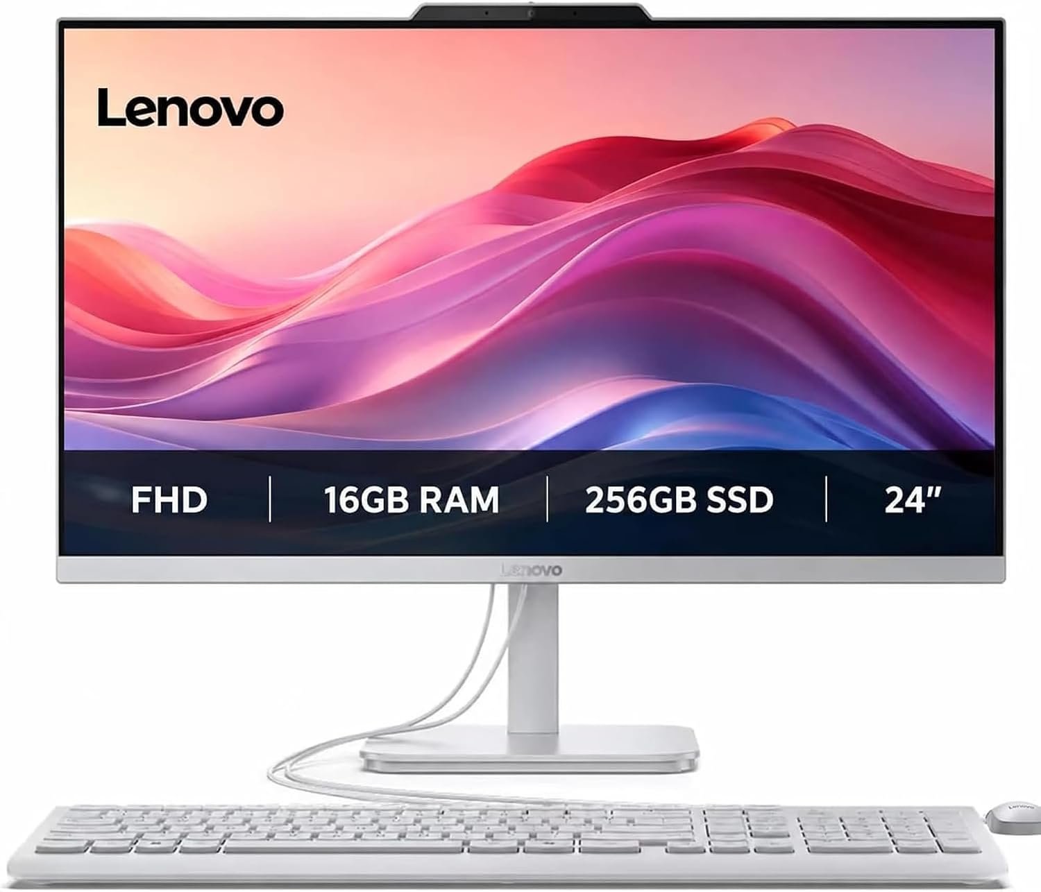Lenovo IdeaCentre 24“ FHD All-in-One, 16GB RAM, 256GB SSD, Intel 4-Core