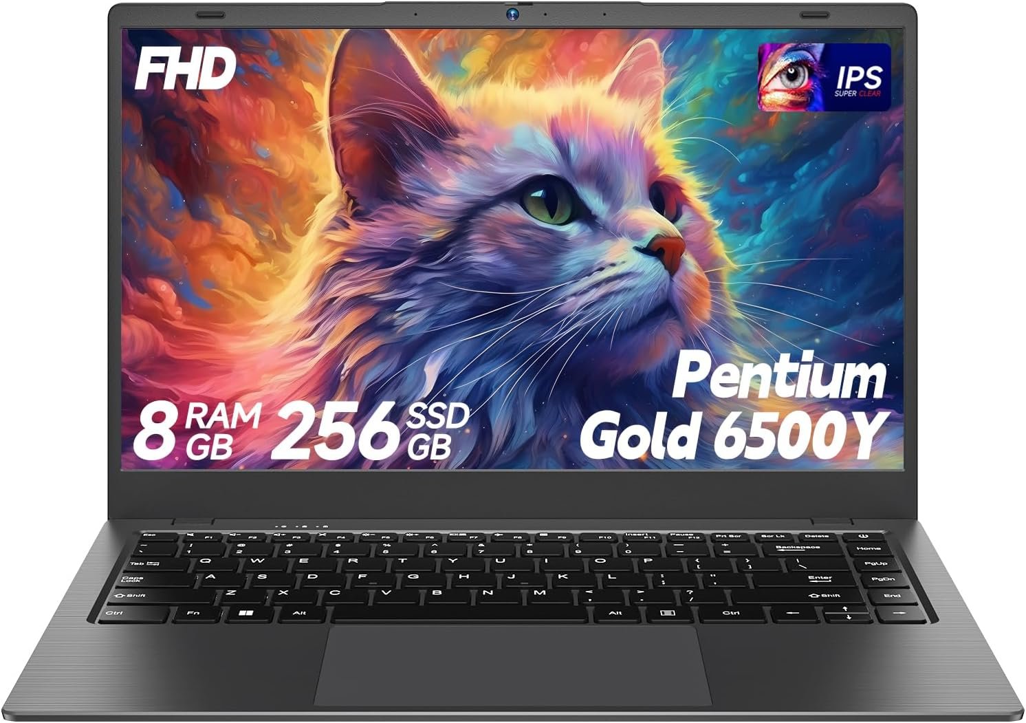 BLUEING 2026 Laptop Computer with Gold 6500Y (Up to 3.4GHz), Laptop 8GB RAM 256GB SSD, Supports 1TB TF Card, FHD Display, 180° Lay-Flat, USB3.2, WiFi 5, Thin & Portable Laptops for Student, Business