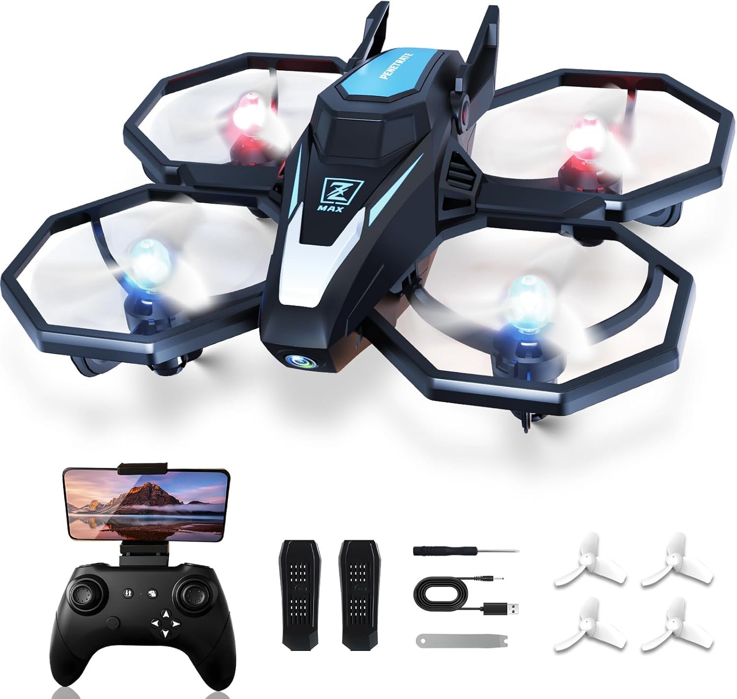 Drones for Kids with 1080P Camera，Remote Control RC Quadcopter for Beginner