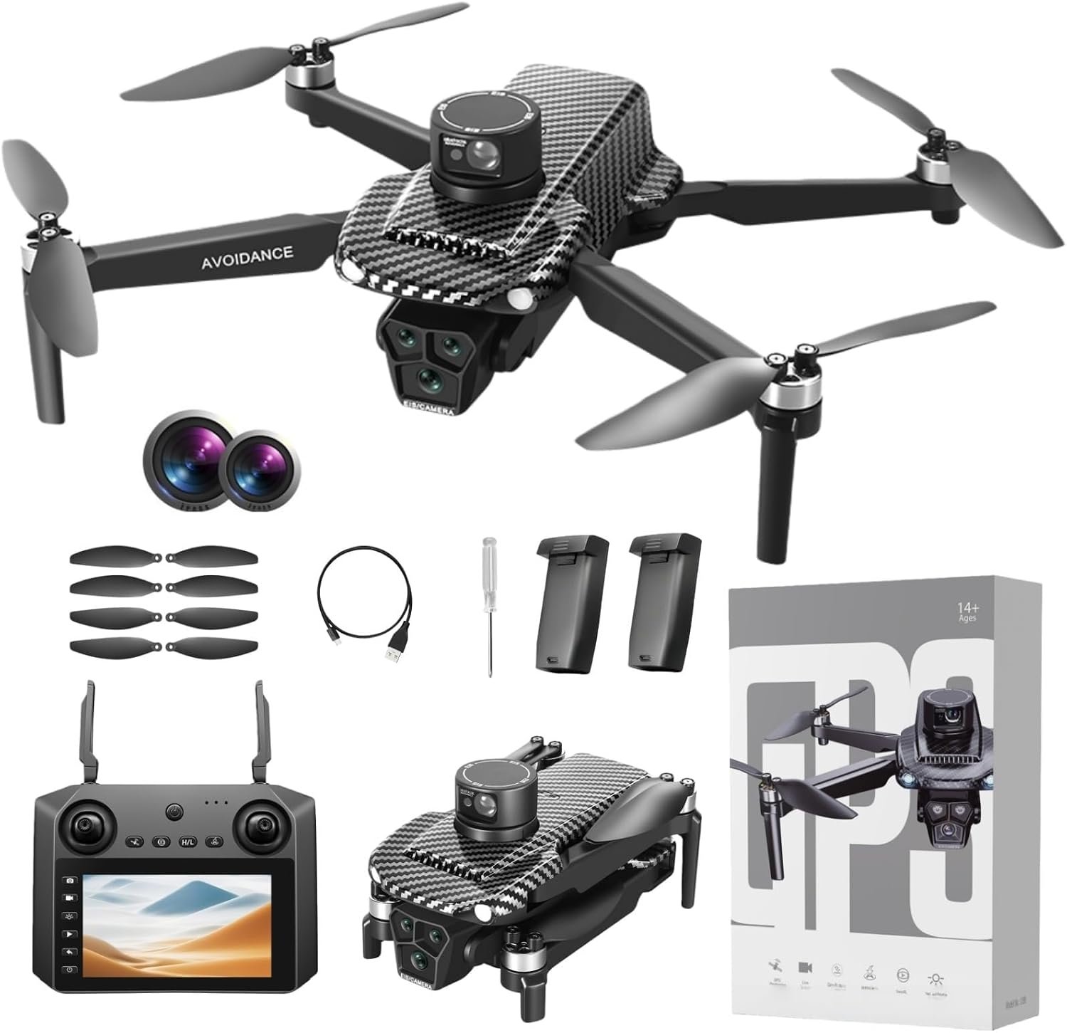 GPS Drone with 4K UHD EIS Camera for Adults, Foldable Quadcopter for Adults