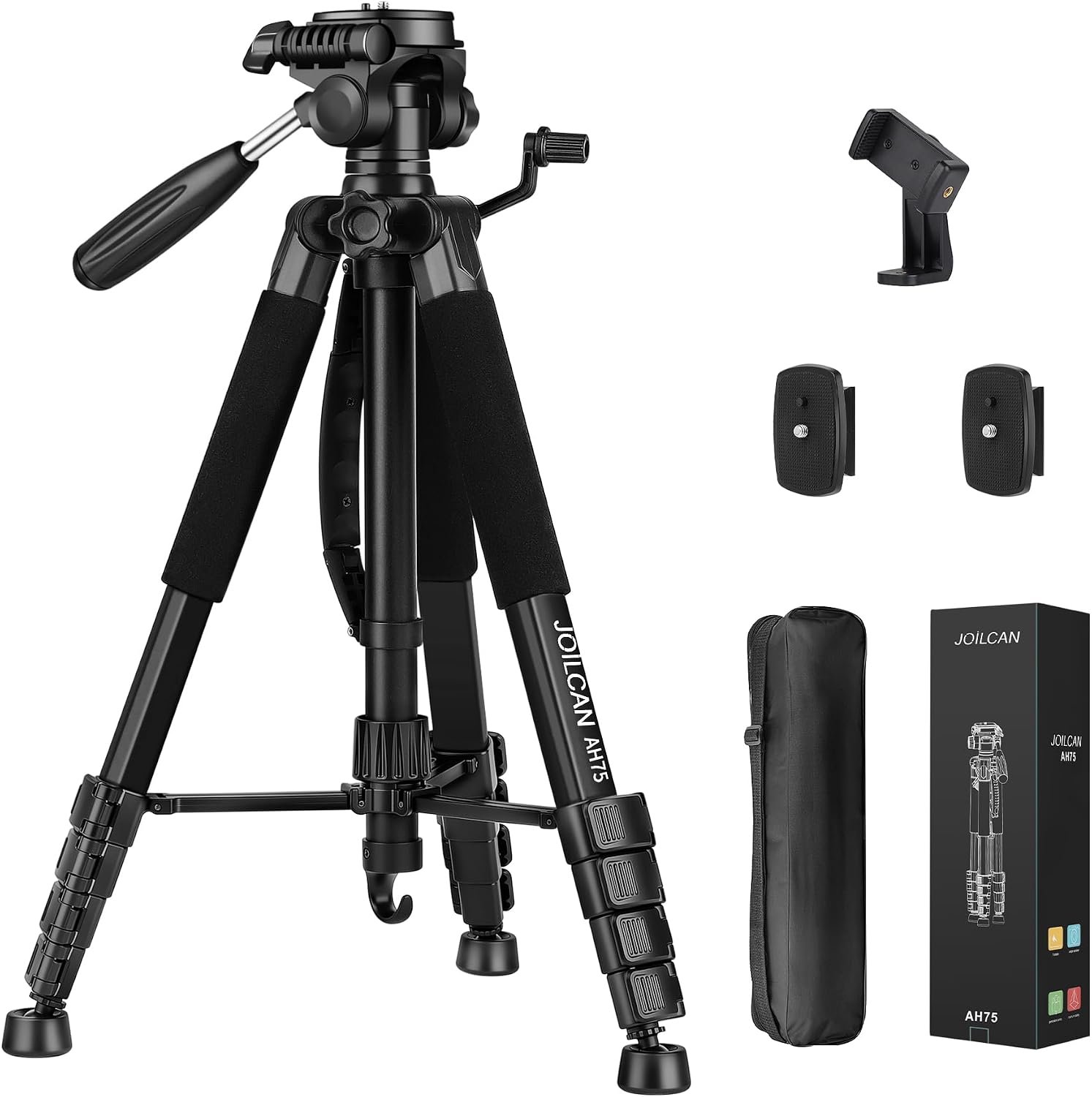 JOILCAN 74″ Tripod for Camera Phone Video Recording Photography