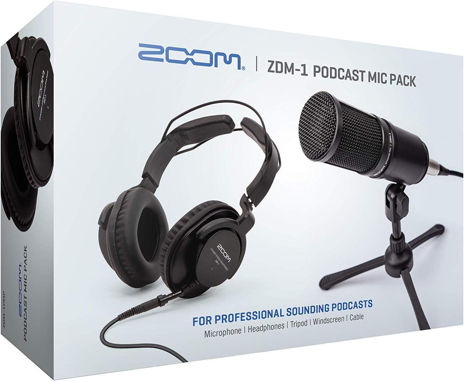 Zoom ZDM-1 Podcast Mic Pack for Podcasters with Dynamic Mic & Headphones
