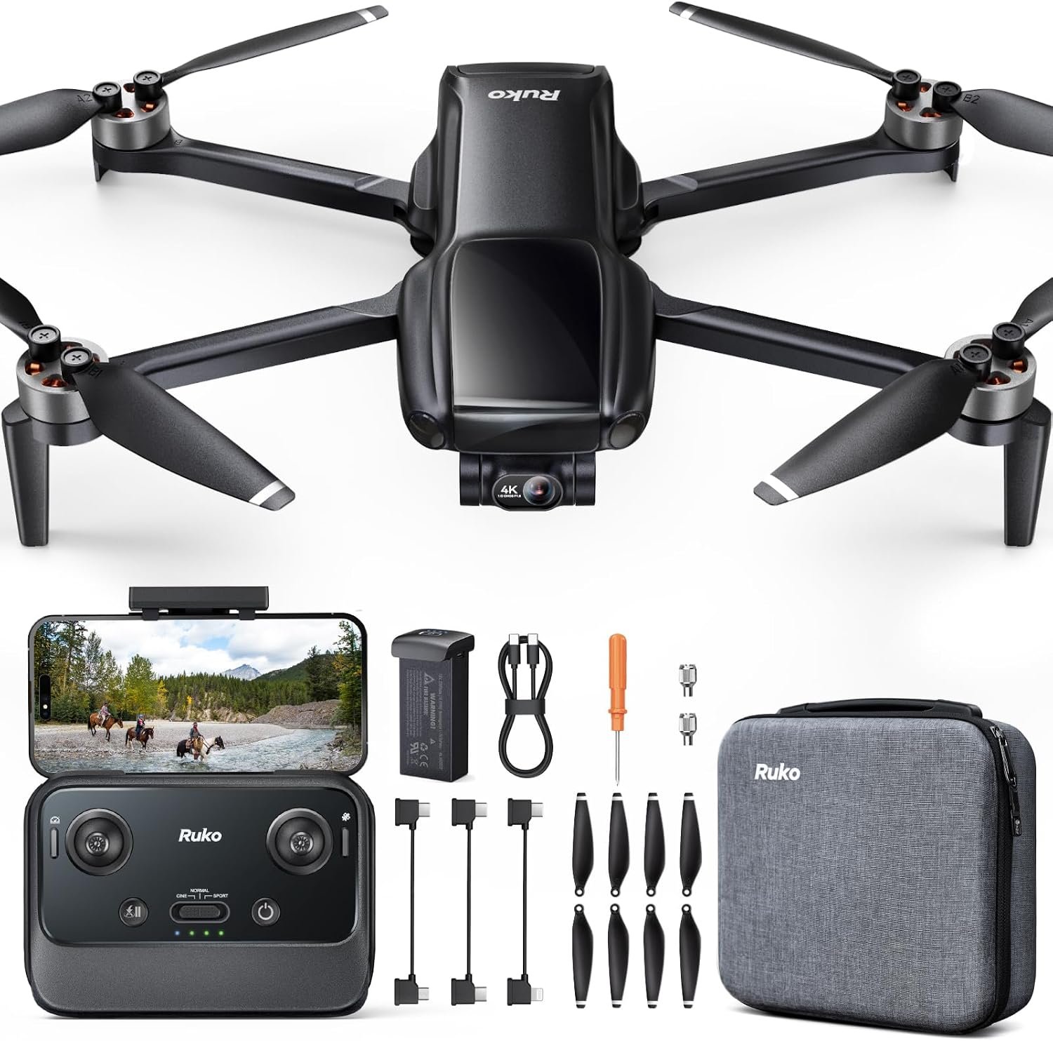 Ruko U11MINI 4K Drones with Camera for Adults