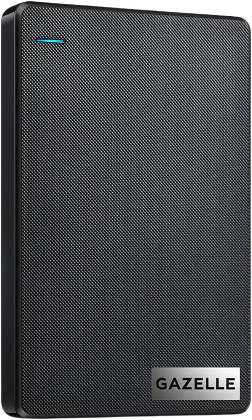 GAZELLE High-Speed 1TB Ultra Slim Portable External Hard Drive – 2-in-1 Type C & USB 3.0, Compatible with PC, Mac, Laptop, PS4, Xbox, iPad, Tablet, Mobile (Black) – 1 Year Warranty