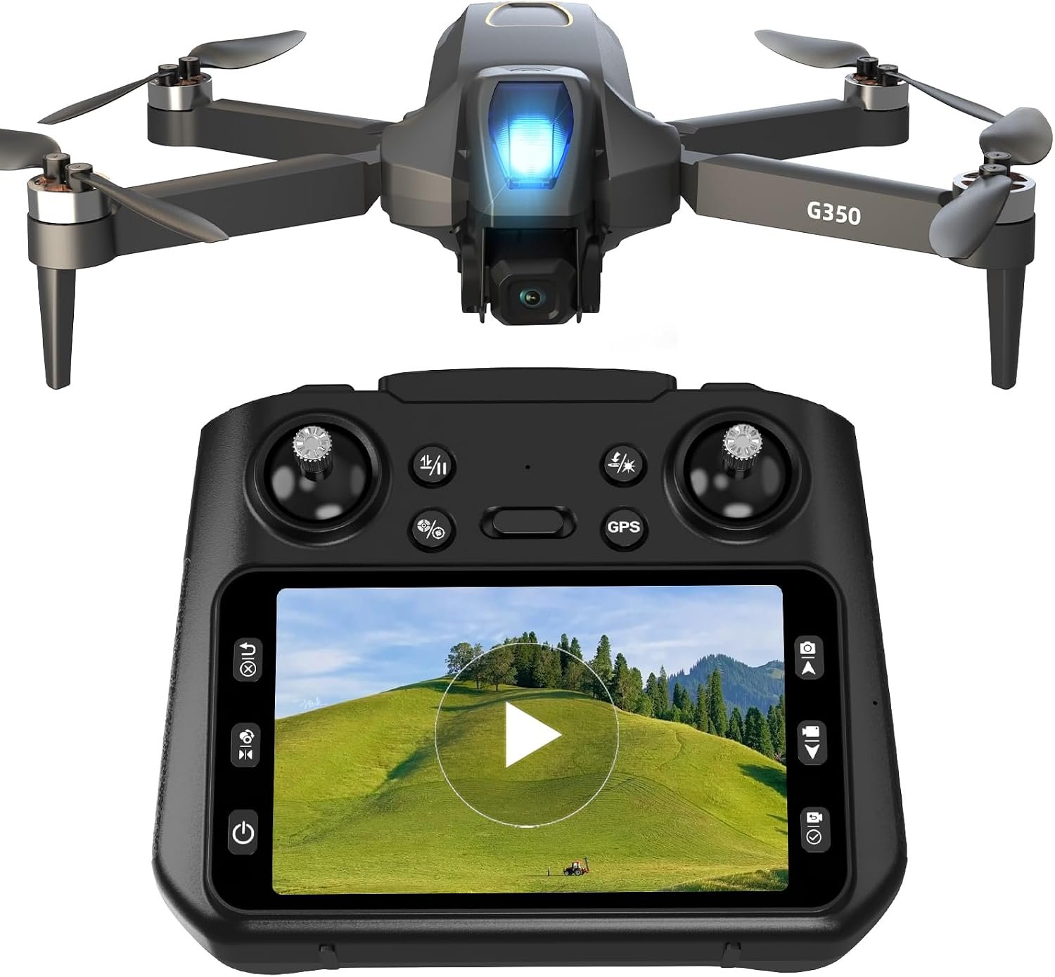 GPS Drone with 1080P Camera for Adults, Drone with 4.5″LCD Screen Remote