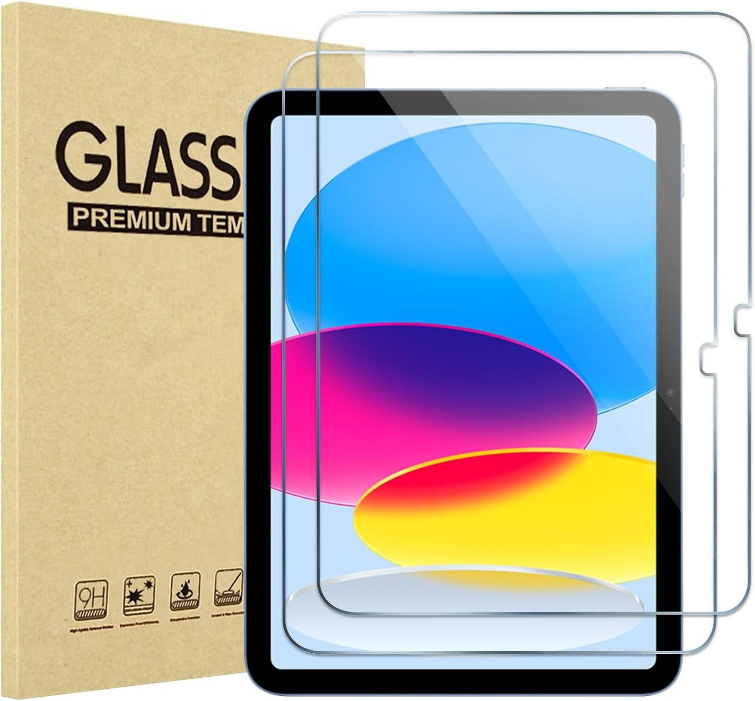 ProCase 2 Pcs Screen Protector for iPad A16 2025 11th 11″ /10th 2022 10.9