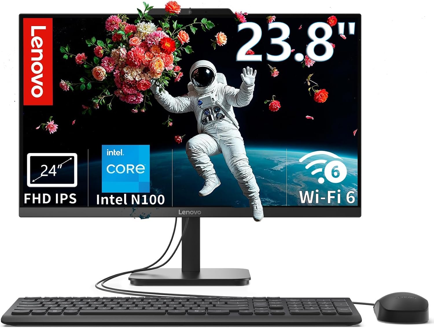 Lenovo IdeaCentre 24 23.8″ N100 16GB 512GB SSD All-in-One Desktop Computer